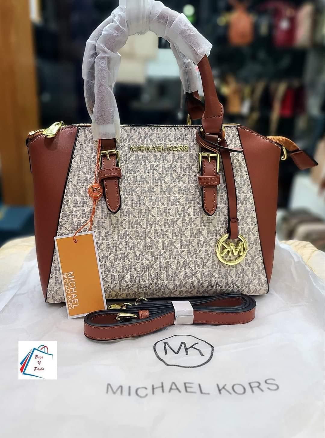 حقيبة يد مايكل كورس MM Top Handle Signature Tote