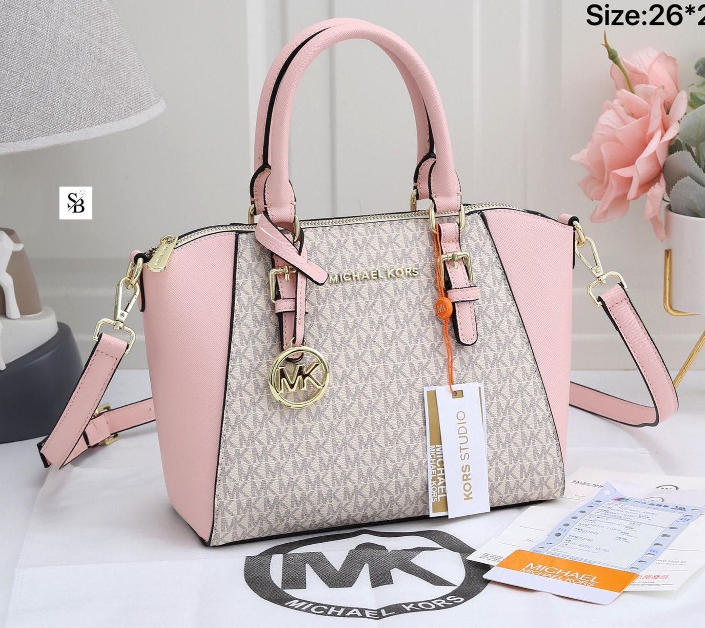 حقيبة يد مايكل كورس MM Top Handle Signature Tote